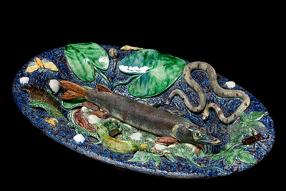Bassin ovale au poisson. Attribué à Barbizet