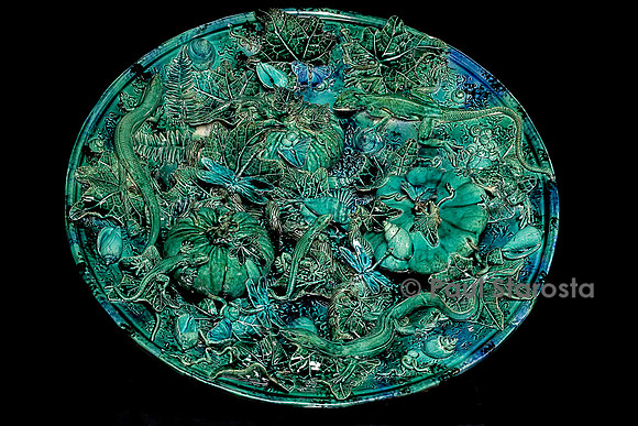 Grand plat rond en creux - Christine Viennet