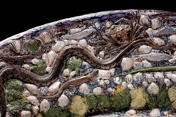 Grand bassin rustique en forme de nacelle. Bernard Palissy