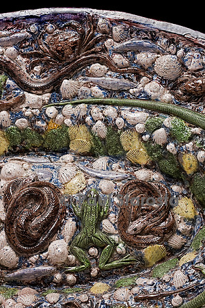 Grand bassin rustique en forme de nacelle. Bernard Palissy