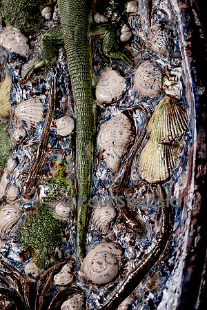 Grand bassin rustique en forme de nacelle. Bernard Palissy