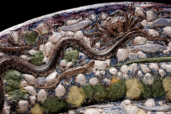Grand bassin rustique en forme de nacelle. Bernard Palissy