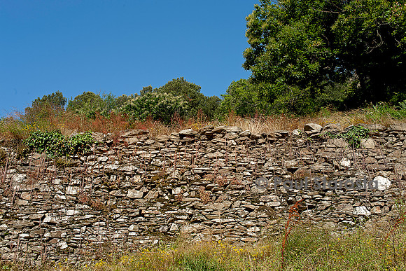 Mur en pierres sèches en Cévennes